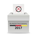 Voting Box Paper Bundestagswahl Royalty Free Stock Photo