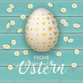 Ostern Easter Egg Hearts Turquoise Daisy Cover