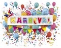 Karneval Balloons Confetti Royalty Free Stock Photo