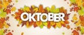 Autumn Foliage Fall Header Oktober Royalty Free Stock Photo