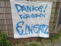 German thank you banner