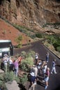 German Tourists at Zion National Park Royalty Free Stock Photo