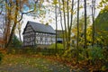 German traditional fahverk houses in Hachenburg, Rheinland-Pfalz, Germany Royalty Free Stock Photo