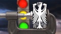 The German traffic light government German: Ampelkoalition is choking the country Royalty Free Stock Photo