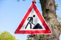 German traffic sign/caution roadworks