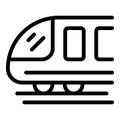 German train icon outline vector. Bavarian pretzel
