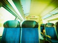 German train interior vintage retro Royalty Free Stock Photo