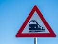 German Train Warn Sign shield Royalty Free Stock Photo