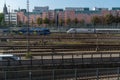 German trains passing