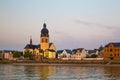 German Village along Rhine River Royalty Free Stock Photo