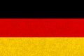 German tricolor flag with horizontal stripes. Royalty Free Stock Photo