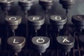 German typewriter keys old, vintage Royalty Free Stock Photo