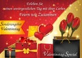 German Valentine`s Day special offer Royalty Free Stock Photo