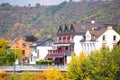 German Village along Rhine River Royalty Free Stock Photo