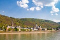 German Village along Rhine River Royalty Free Stock Photo