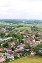 German village on viewing from tower at Andechs Monastery Royalty Free Stock Photo