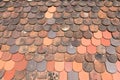 German vintage roof tiles background