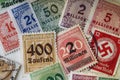 German War Stamps - High Inflation Overprinting Royalty Free Stock Photo