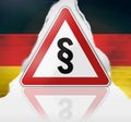 German warning road sign Royalty Free Stock Photo