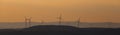 German windraeder panorama in the evening Royalty Free Stock Photo