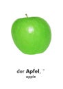 German word card: Apfel (apple Royalty Free Stock Photo