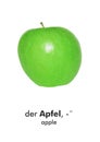 German word card: Apfel (apple