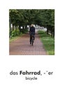 German word card: Fahrrad (bicycle