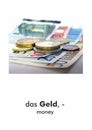 German word card: Geld (money