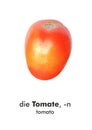 German word card: Tomate (tomato