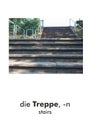 German word card: Treppe (stairs Royalty Free Stock Photo