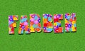 the german word Farben, colors, written with flowers Royalty Free Stock Photo