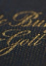 The German word Gott (God) in Close-Up, portrait format Royalty Free Stock Photo