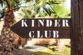 The German word KINDER children club on wood Royalty Free Stock Photo