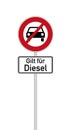 Diesel driving prohibited