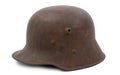 German World War One Stahlhelm military helmet on white background Royalty Free Stock Photo