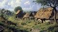 Germanic Village: Timeless Portrait of Ancient Life in Painting