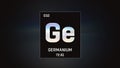 Germanium as Element 32 of the Periodic Table 3D illustration on grey background Royalty Free Stock Photo