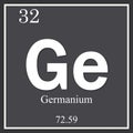 Germanium chemical element, dark square symbol