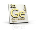 Germanium form Periodic Table of Elements Royalty Free Stock Photo