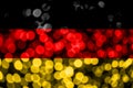Germany abstract blurry bokeh flag. Christmas, New Year and National day concept flag