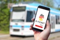 Mobile app for 49 Euro ticket, also called \'Deutschlandticket\' for public transportation in Germany