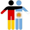Germany - Argentina friendship concept