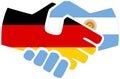 Germany - Argentina handshake