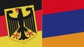 Germany and Armania Flag Royalty Free Stock Photo
