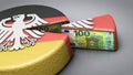 Germany as a money cake Royalty Free Stock Photo