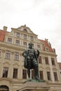 GERMANY, AUGSBURG - AUGUST 17, 2019: The statue of Johann Jakob Fugger in Augsburg