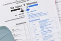 Germany - Ballot paper for German federal parliament election called `Bundestagswahl Royalty Free Stock Photo