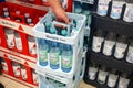 Mineral water in a store