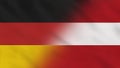 Germany and Austria Crumpled Fabric Flag Intro.