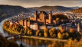 Germany, Baden-Wurttemberg, Heidelberg, Heidelberg Castle and Royalty Free Stock Photo